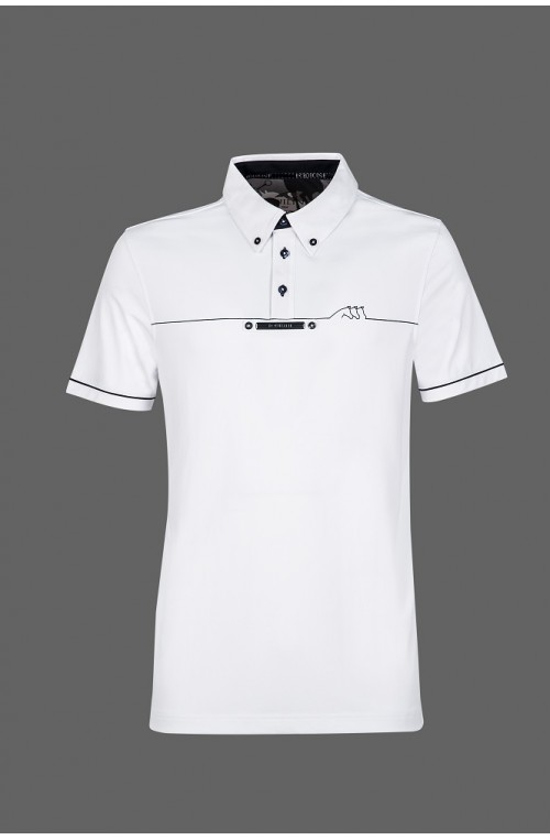 Polo equiline homme linden blanc/m