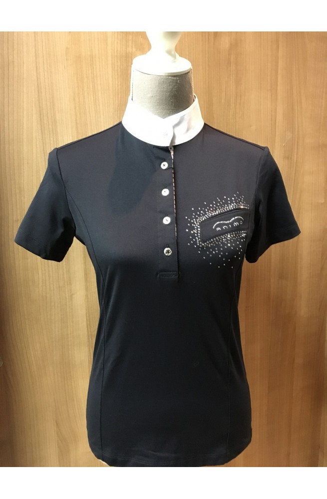Original polo cuir licou noir//marron tête col