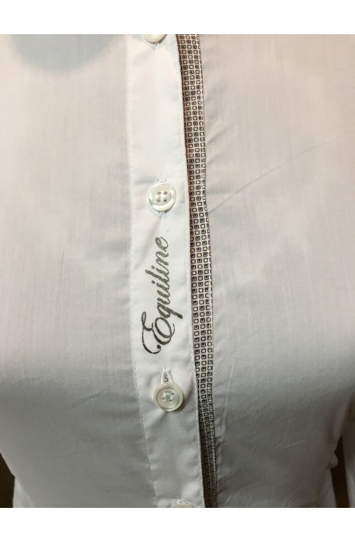 Chemise De Tournoi Equiline MARK - Manches Longues - Tabac - Taille S - Neuve