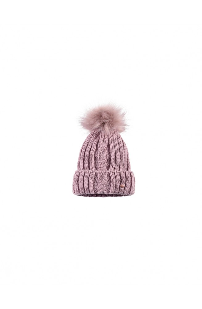 Bonnet pikeur bobble vieux rose/unique