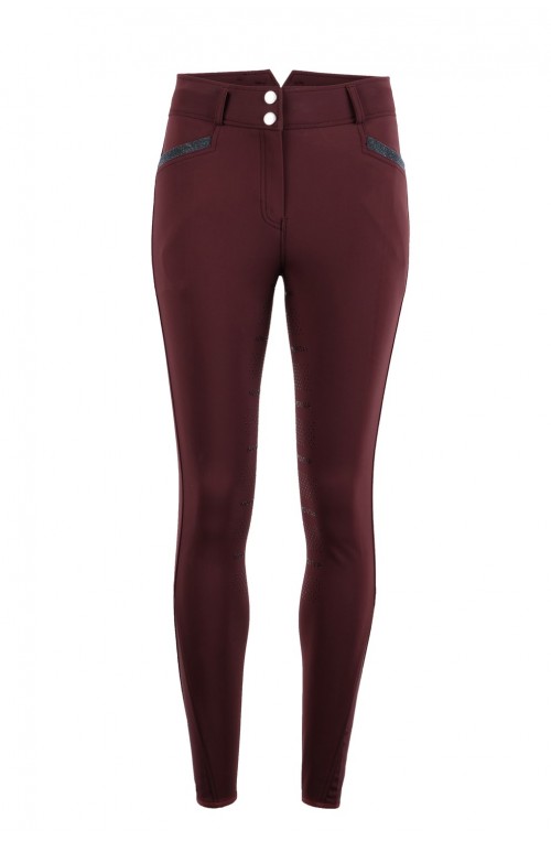 Pantalon d'équitation Megan Yati Full Grip Montar Bleu - Epplejeck