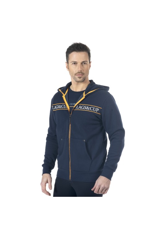 Sweat zippé homme perico marine/s