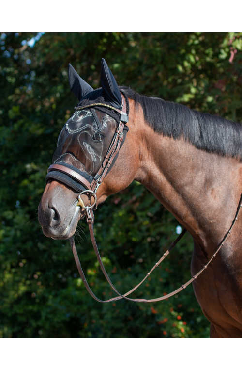 Fly mask qhp solaire gris/shet