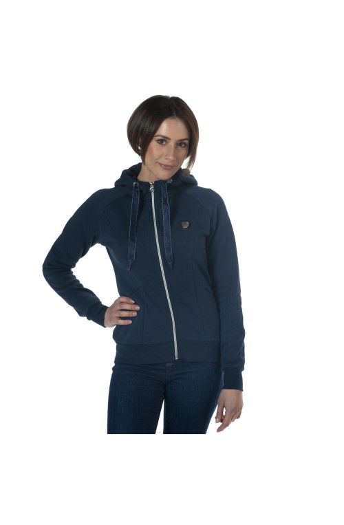 Sweat zippé tazlina femme marine/xs