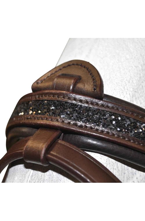 Bridon Canter strass noir havane