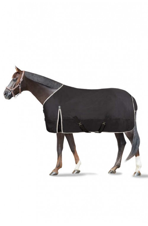 Couverture Highneck HKM Yukon 600D, 200g - Rouge Foncé/gris, Pour Cheval, Confort Et Liberté De Mouvement